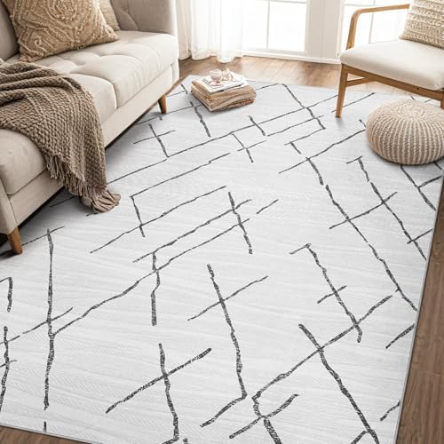 kakania Washable 7x9 Area Rug for Living Room: Boho Geometry Home Decor - Image 6