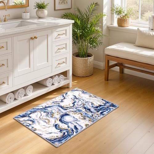 Yamaziot 2x3 Washable Modern Abstract Area Rug Non-Slip Entryway Rug - Image 5