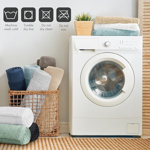 Madison Park Splendor Reversible 100% Cotton Bath Rug, 24 x 44, Black - Image 6
