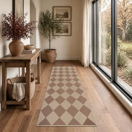 Easy Jute Kitchen Runner 2x6 Kitchen Runner Rug Washable Non Slip Outdoor Rug for Entryway Farmhouse Neutral Low Pile Carpet for Hallyway Proch Doorway - Image 2
