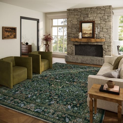 10x14 Area Rugs for Living Room: Washable Rug Non Slip Stain Resistant Ultra Soft Faux Wool Low Pile Lightweight Large Rugs for Dining Room Bedroom Nursery Under Table Rug Farmhouse Home Office Indoor by palohom