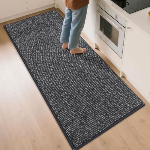 BEQHAUSE Kitchen Runner Rugs 32"x72", Kitchen Mats for Floor, Charcoal by BEQHAUSE