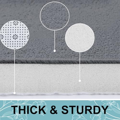 Smiry Memory Foam Bath Mat 40x32, Extra Soft and Absorbent Bathroom Rugs - Image 3
