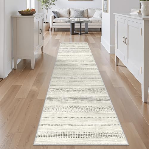 Miukiki Hallway 2x8 Runner Rug Washable Non Slip Kitchen Rug Grey by Miukiki