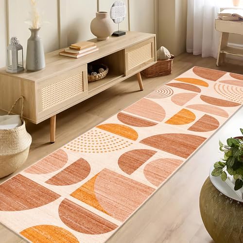 MUJOO Boho Runner Rug Washable 2x8 Area Rugs Non Slip Modern Abstract - Image 3