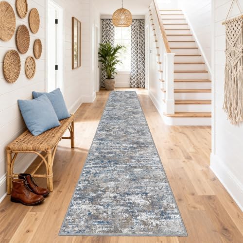 Washable Carpet Runners for Hallway 16ft-Non Slip Floor Runners for Dogs, Abstract Hallway Runner Rug with ‌Silicone Backing, Stain Resistant Rug for Indoor High Traffic,2.6x16,Multi - Image 7