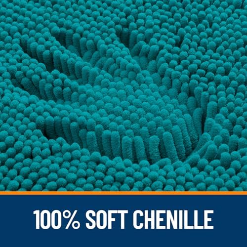 OLANLY Toilet Rugs U-Shaped 24x24, Soft Absorbent Chenille Contour Rugs - Image 3