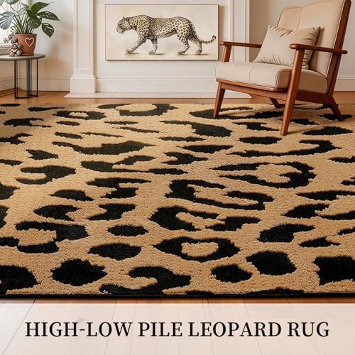 YIHOUSE Leopard Hallway Runner Rugs 2x8: Washable Non Slip Cheetah Rug - Image 5