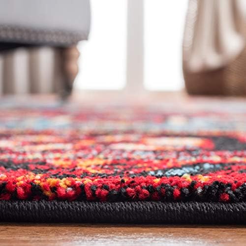 SAFAVIEH Vintage Hamadan Square Rug 10', Red & Light Blue VTH211Q - Image 6