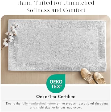 Madison Park Splendor Reversible 100% Cotton Bath Rug, 20 x 30, Grey - Image 4