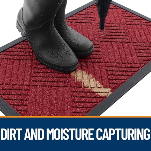 OLANLY Front Door Mat Outside Entrance 33x21, Waterproof Heavy-Duty Doormat - Image 3