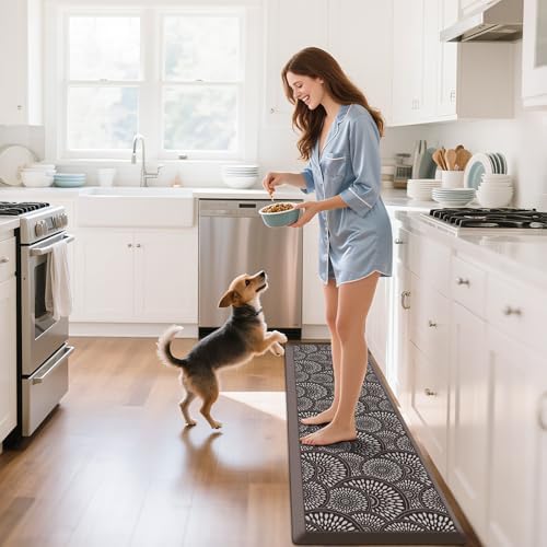 Mattitude 4/5 Inch Kitchen Mat, 17.3x59in Heavy Duty Ergonomic Comfort Foam Standing Desk Mat, Waterproof Non-Slip Standing Mats and Rugs for Kitchen, Office, Chocolate - Image 3