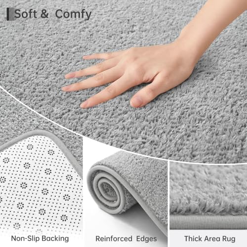 Keeko Round Area Rug 4ft for Living Room Bedroom,Soft Washable Circle Rug - Image 2