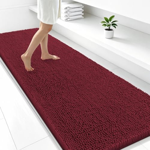 Smiry Bathroom Rugs 47X24, Luxury Chenille Extra Soft Absorbent Bath Mat by Smiry