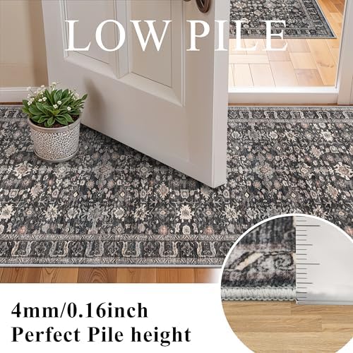 Washable 3x3 Square Entry Rug: Rugs for Kitchen Bedroom Entryway Bathroom - Image 3