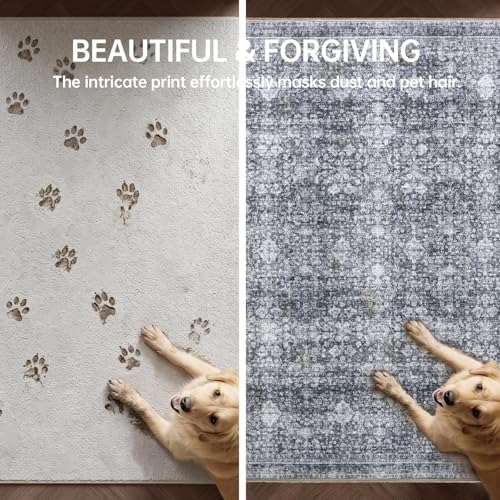 Sasttie 2x3 Area Rugs, Ultra-Soft Washable Rug for Living Room, Black Grey - Image 6