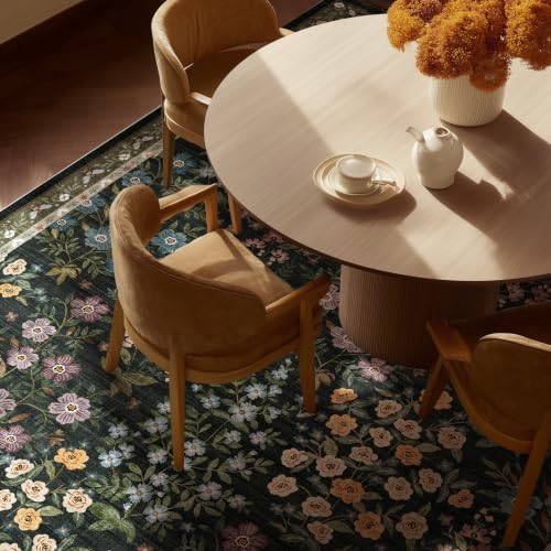 4x6 Washable Area Rugs for Entryway: Small Living Room Rug Stain Resistant Non Slip Low Pile Soft Faux Wool Throw Rugs for Bedroom Kitchen Bathroom Laundry Room Dorm Office Front Door Entry Indoor - Image 5