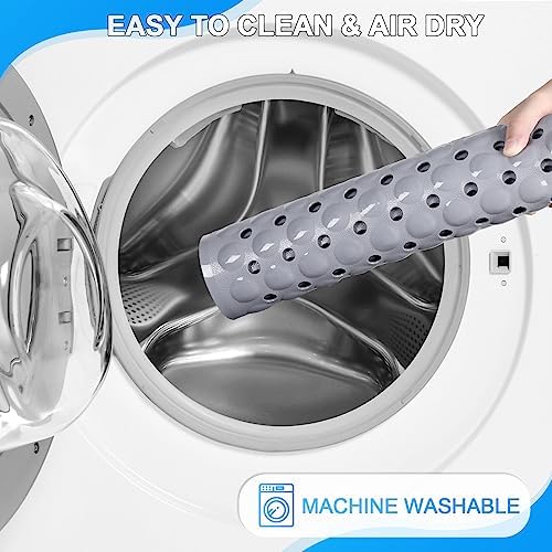 Bathtub and Shower Mats, 40x16 Inch Extra Large Non Slip Soft Bath Tub Mat with Suction Cups and Drain Holes for Bathroom Floor and Keep Tubs Clean, Machine Washable, Gray - Image 6
