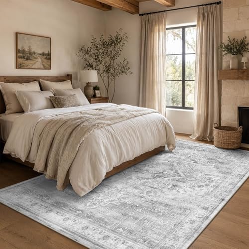 Washable Area Rug 6x9, Non-Slip Boho Carpet for Living Room - Image 4