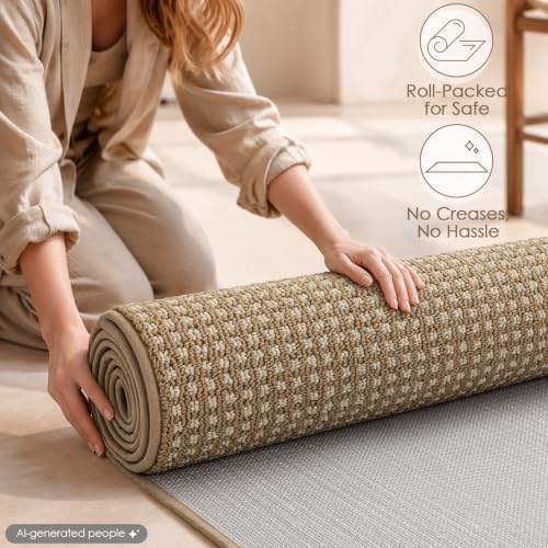 hicorfe Waffle Kitchen Runner Rugs Set of 3,Non Slip Kitchen Mats for Floor - Image 5