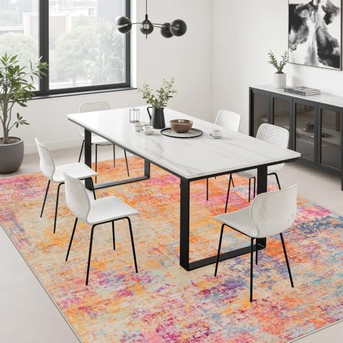 10x14 Area Rug Living Room: Modern Washable Soft Carpet Galaxy Haze - Image 4