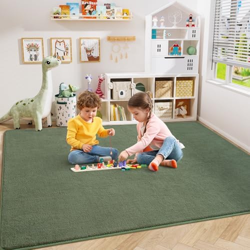 Amearea Sage Green Area Rugs for Bedroom Living Room, 5x8 Memory Foam Rug - Image 4