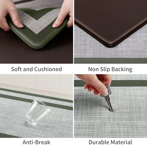 Mattitude Kitchen Mats Set of 2,Cushioned Anti-Fatigue Non-Skid Rug Sets - Image 4