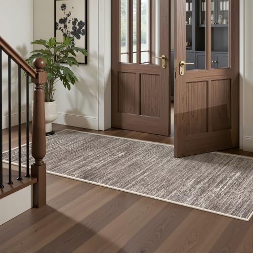 2x6 Runner Rug Non Slip,Washable Hallway Runner Rug,Brown - Image 4