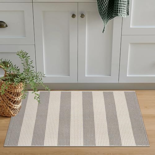 OJIA Front Door Mat Outside Entrance 24"x36" Striped Small Outdoor Rugs by OJIA