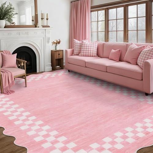 GarveeHome Scalloped Washable Rug 9x12 Area Rug for Living Room Bedroom by GarveeHome