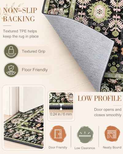 OLANLY 4x6 Washable Area Rug, Soft Non Slip Carpet for Bedroom Living Room - Image 7
