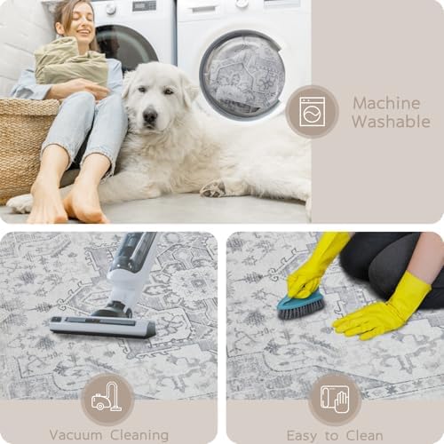 Washable Rugs 8x10 Area Rugs for Living Room,Bedroom,Dining Room,Playroom - Image 4