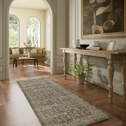 Machine Washable Hallway Runner Rugs: 2'x6' Kitchen Rug Stain Resistant Non Slip Low Pile Soft Carpet Runners for Hallways Indoor Entryway Kitchen Laundry Room Bedroom Bathroom Farmhouse - Image 2