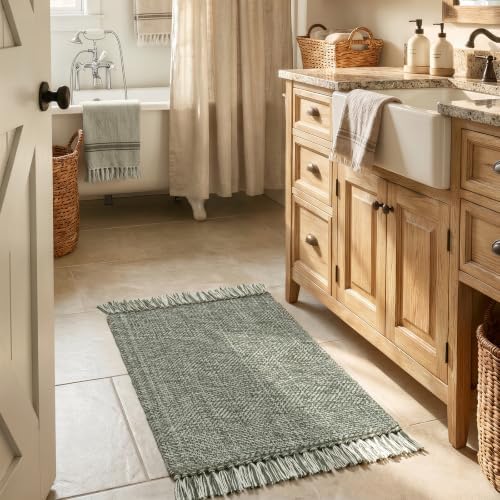 Collive Boho Bathroom Rug 2' x 3', Modern Farmhouse Rugs for Entryway by Collive