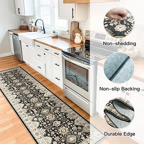 Washable Hallway Runner Rug 2x10: Non Slip Runner Rugs with Rubber Backing - Image 3