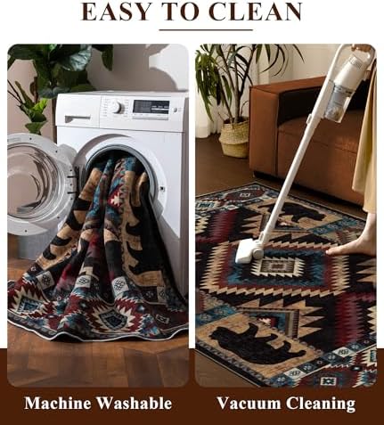 YIHOUSE Washable Western Cabin Runner Rug 2'8''x8 Hallway - Image 5