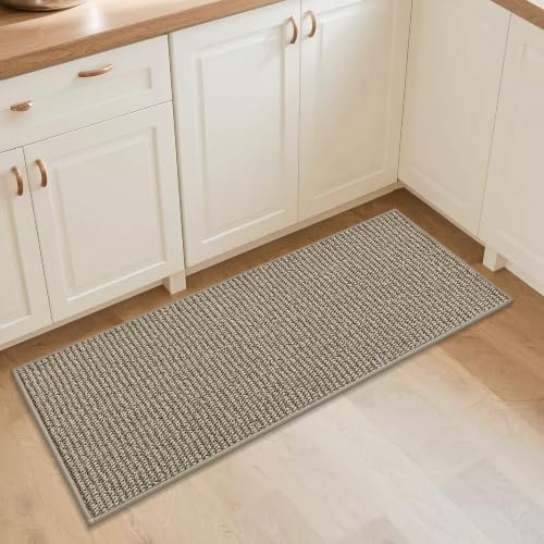 BEQHAUSE Kitchen Runner Rugs 20"x48", Kitchen Mats for Floor, Light Beige by BEQHAUSE