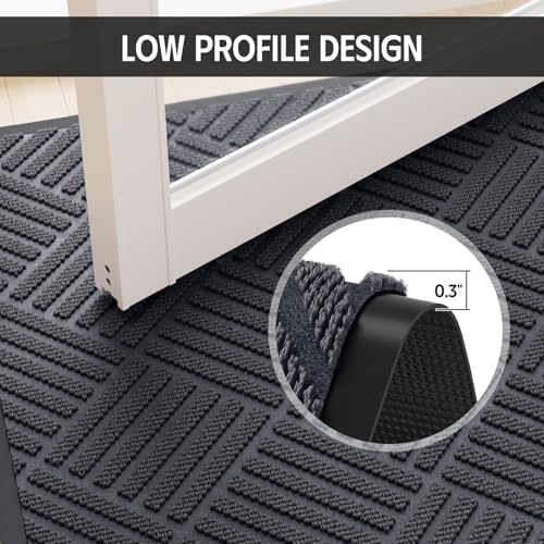 Front Door Mat 3'x5', Heavy Duty Non-Slip Indoor Outdoor Doormat - Image 6