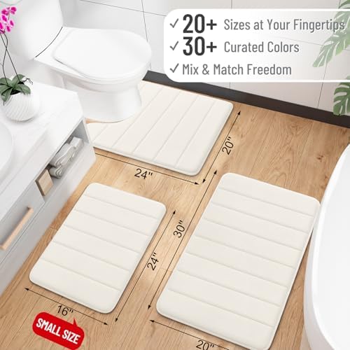 OLANLY Memory Foam Bath Mat 34x21, Super Soft and Absorbent Bathroom Rugs - Image 2
