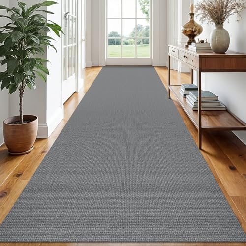 EARTHALL Washable Runner Rug, Non Slip Hall Runner Carpet, 3x16 Ft, Dark Gray by Unknown