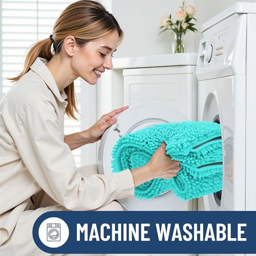 Smiry Bathroom Rugs 24X16, Luxury Chenille Extra Soft Absorbent Bath Mat - Image 6