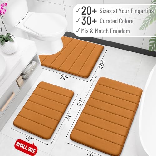 OLANLY Memory Foam Long Bathroom Rugs Runner 47x20, Super Soft Absorbent - Image 2