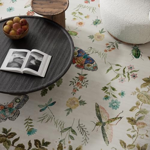 8x10 Area Rugs for Living Room: Washable Bedroom Rug Stain Resistant Non Slip Low Pile Soft Lightweight Carpet for Kitchen Dining Room Farmhouse Nursery Kids Room Indoor - Image 3