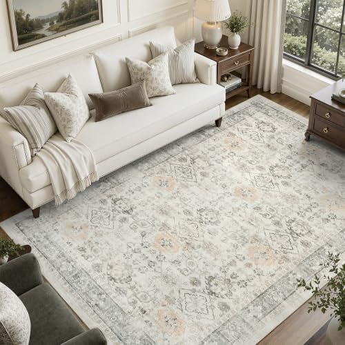 DCX Distressed Vintage Washable 9x12 Area Rug - Image 2