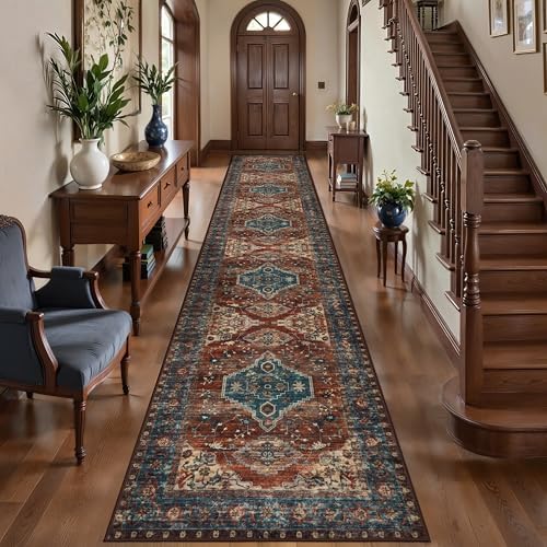 Tangsoo Oriental 2.6x14 Washable Runner Rug for Hallway Non Slip Runner Rug by Tangsoo
