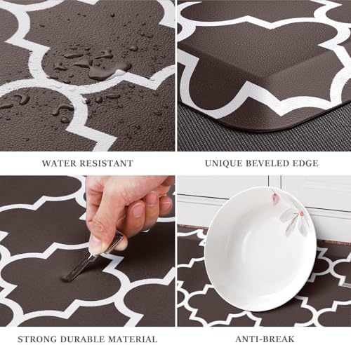 WISELIFE Anti Fatigue Floor Mat, 17.3" x 28", 4/5 Inch, Chocolate - Image 6