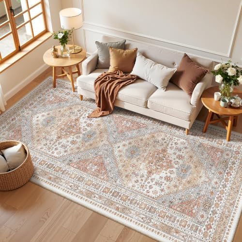 zesthome 4x10 Runner Rug Non Slip,Washable Hallway Runner Rug,Orange - Image 5