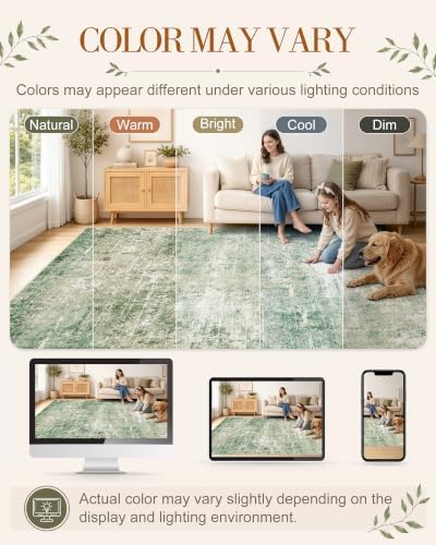 OLANLY 4x6 Washable Area Rug, Soft Non Slip Carpet for Bedroom Living Room - Image 2