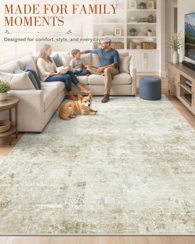 OLANLY 8x10 Washable Area Rug, Soft Non Slip Carpet for Bedroom Living Room - Image 3