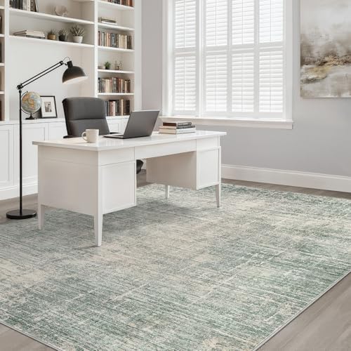 LOONGRUG 6x8 Area Rug Washable Neutral Modern Rug for Living Room Green - Image 7